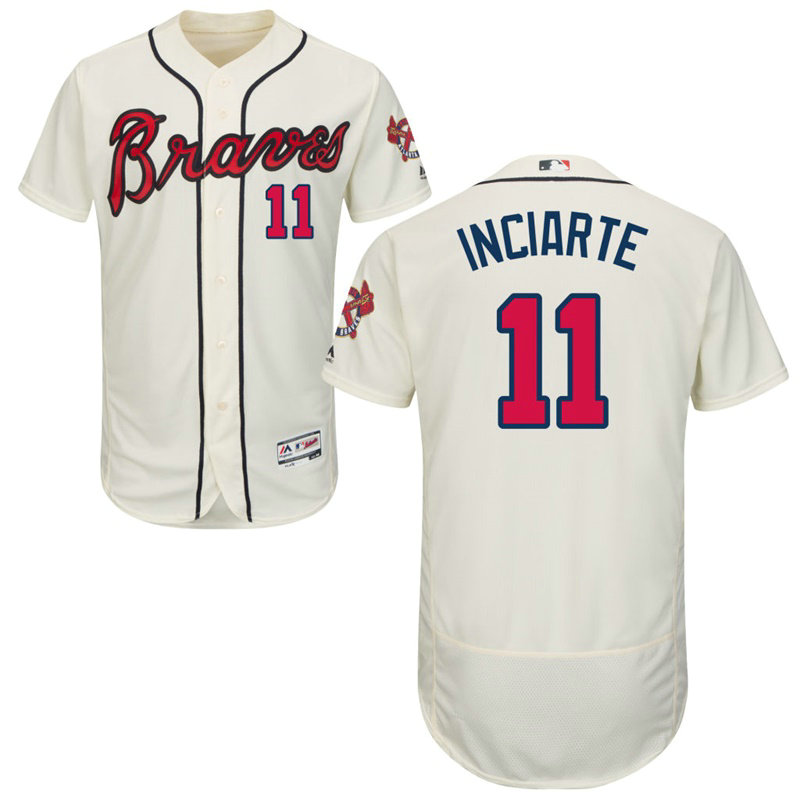 Atlanta Braves Ender Inciarte #11 Ivory Authentic Collection Flex Base Jersey Atlanta Braves Ender Inciarte #11 Ivory Authentic Collection Flex Base Jersey