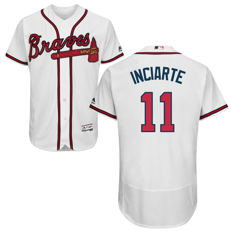Atlanta Braves Ender Inciarte #11 White Authentic Collection Flex Base Jersey