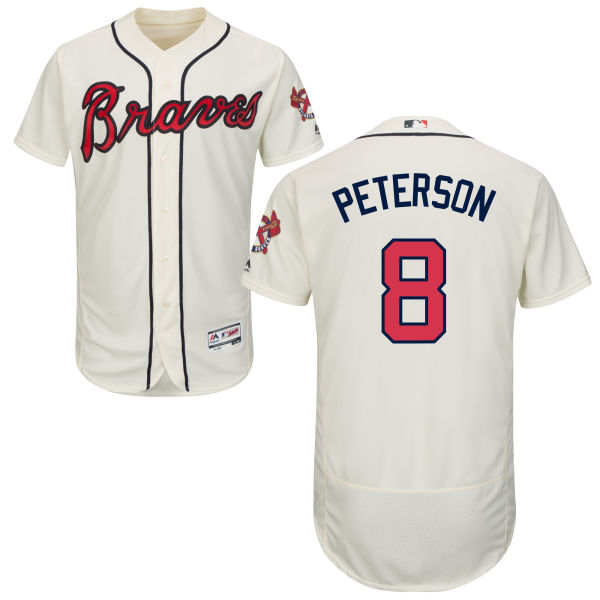 Atlanta Braves Jace Peterson #8 Cream Authentic Collection Flexbase Jersey Atlanta Braves Jace Peterson #8 Cream Authentic Collection Flexbase Jersey
