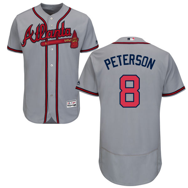Atlanta Braves Jace Peterson #8 Grey Authentic Collection Flexbase Jersey Atlanta Braves Jace Peterson #8 Grey Authentic Collection Flexbase Jersey