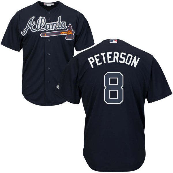 Atlanta Braves Jace Peterson #8 Navy Authentic Cool base Jersey Atlanta Braves Jace Peterson #8 Navy Authentic Cool base Jersey