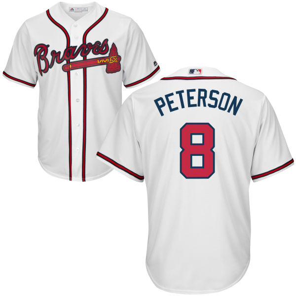 Atlanta Braves Jace Peterson #8 White Authentic Cool base Jersey Atlanta Braves Jace Peterson #8 White Authentic Cool base Jersey