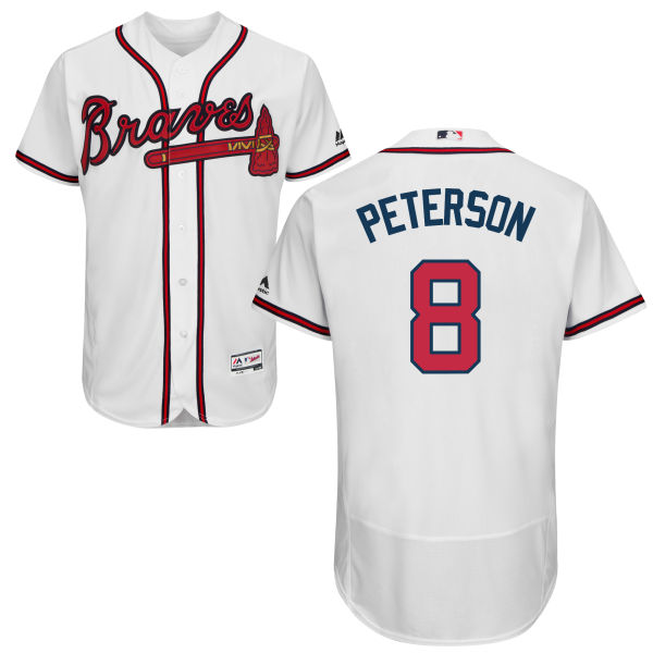 Atlanta Braves Jace Peterson #8 White Authentic Collection Flexbase Jersey Atlanta Braves Jace Peterson #8 White Authentic Collection Flexbase Jersey