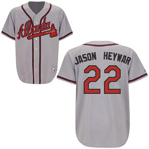 Atlanta Braves #22 Jason Heyward Grey Jersey Atlanta Braves #22 Jason Heyward Grey Jersey