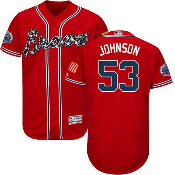 Atlanta Braves Jim Johnson #53 Red 2017 All-Star Patch Flex Base Jersey Atlanta Braves Jim Johnson #53 Red 2017 All-Star Patch Flex Base Jersey