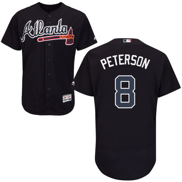Atlanta Braves Jace Peterson #8 Navy Authentic Collection Flexbase Jersey Atlanta Braves Jace Peterson #8 Navy Authentic Collection Flexbase Jersey