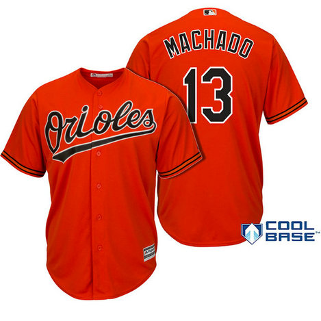 Baltimore Orioles #13 Manny Machado Alternate Orange Cool Base Jersey Baltimore Orioles #13 Manny Machado Alternate Orange Cool Base Jersey