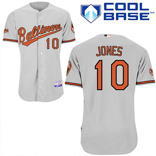Baltimore Orioles #10 Adam Jones Grey Away Jersey