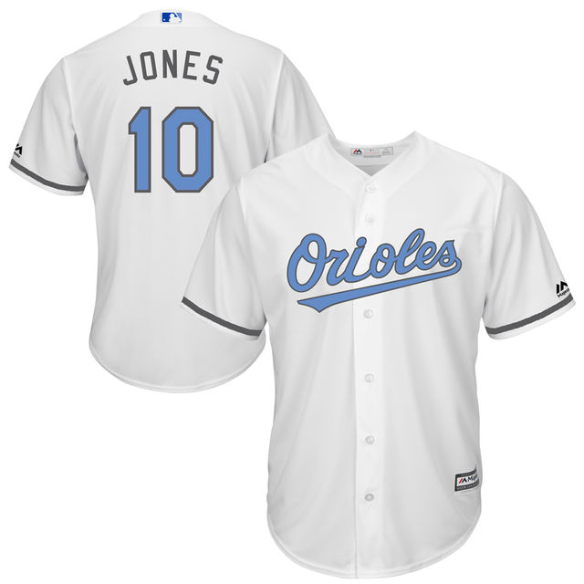 Baltimore Orioles #10 Adam Jones White Fashion 2016 Father's Day Cool Base Jersey