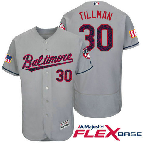 Baltimore Orioles #30 Chris Tillman Grey Stars & Stripes 2016 Independence Day Flex Base Jersey Baltimore Orioles #30 Chris Tillman Grey Stars & Stripes 2016 Independence Day Flex Base Jersey