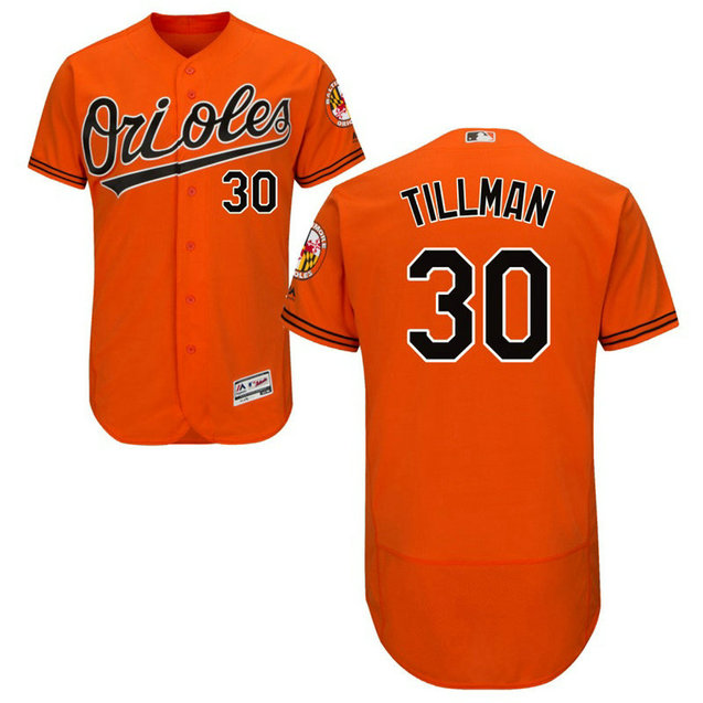 Baltimore Orioles Chris Tillman #30 Alternate Orange Authentic Collection Flex Base Jersey Baltimore Orioles Chris Tillman #30 Alternate Orange Authentic Collection Flex Base Jersey