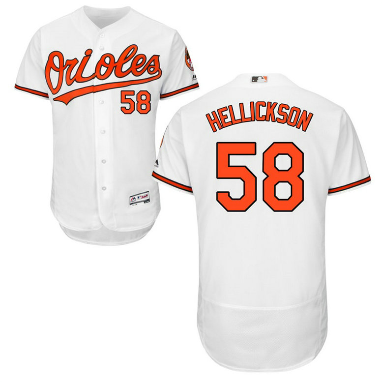 Baltimore Orioles Jeremy Hellickson #58 White Home Flex Base Jersey