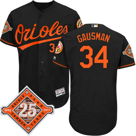 Baltimore Orioles Kevin Gausman #34 Black Commemorative Patch Alternate Flex Base Player Jersey Baltimore Orioles Kevin Gausman #34 Black Commemorative Patch Alternate Flex Base Player Jersey