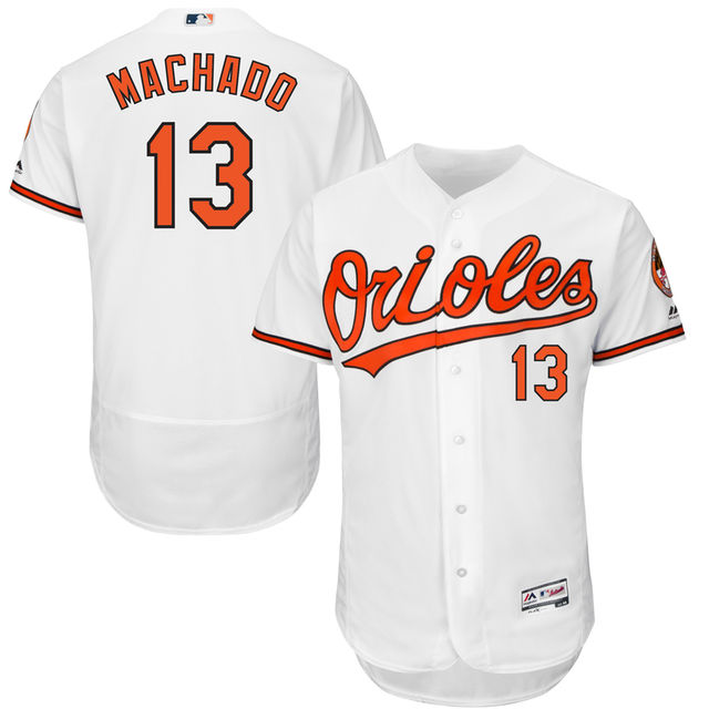 Baltimore Orioles Manny Machado #13 White Flexbase Authentic Collection Player Jersey Baltimore Orioles Manny Machado #13 White Flexbase Authentic Collection Player Jersey