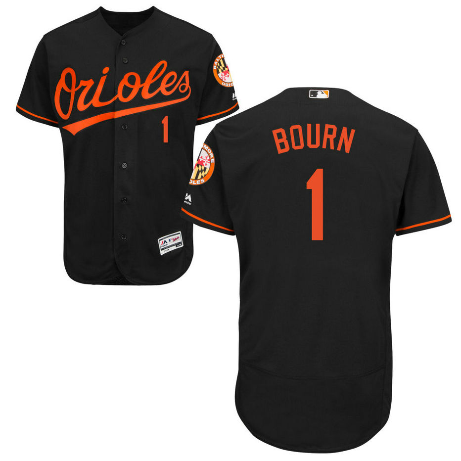 Baltimore Orioles Michael Bourn #1 Alternate Black Authentic Collection Flex Base Jersey Baltimore Orioles Michael Bourn #1 Alternate Black Authentic Collection Flex Base Jersey