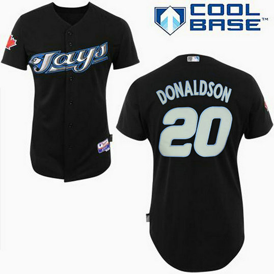 Toronto Blue Jays #20 Josh Donaldson Black Cool Base Jersey