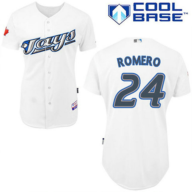Toronto Blue Jays #24 Ricky Romero White Home Cool Base Jersey Toronto Blue Jays #24 Ricky Romero White Home Cool Base Jersey