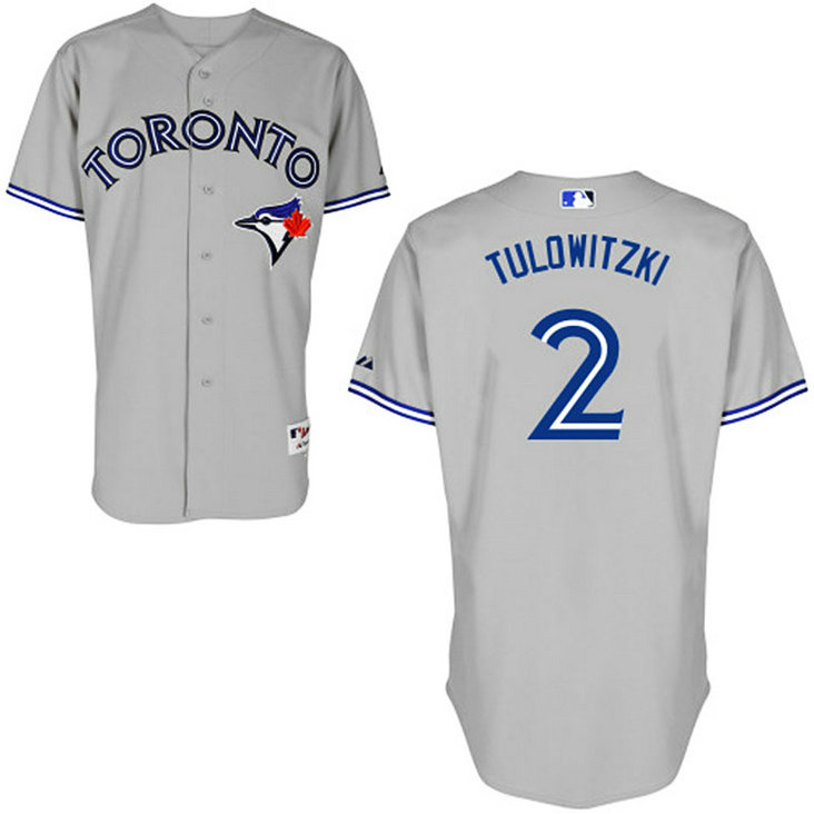 Toronto Blue Jays #2 Troy Tulowitzki Grey Road Authentic Cool Base Jersey Toronto Blue Jays #2 Troy Tulowitzki Grey Road Authentic Cool Base Jersey