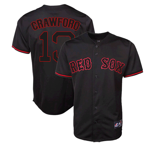 Boston Red Sox #13 Carl Crawford Black Fashion Jersey Boston Red Sox #13 Carl Crawford Black Fashion Jersey