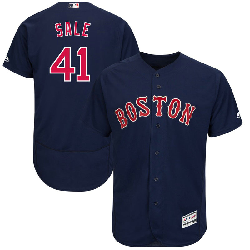 Boston Red Sox Chris Sale #41 Navy Alternate Flex Base Jersey