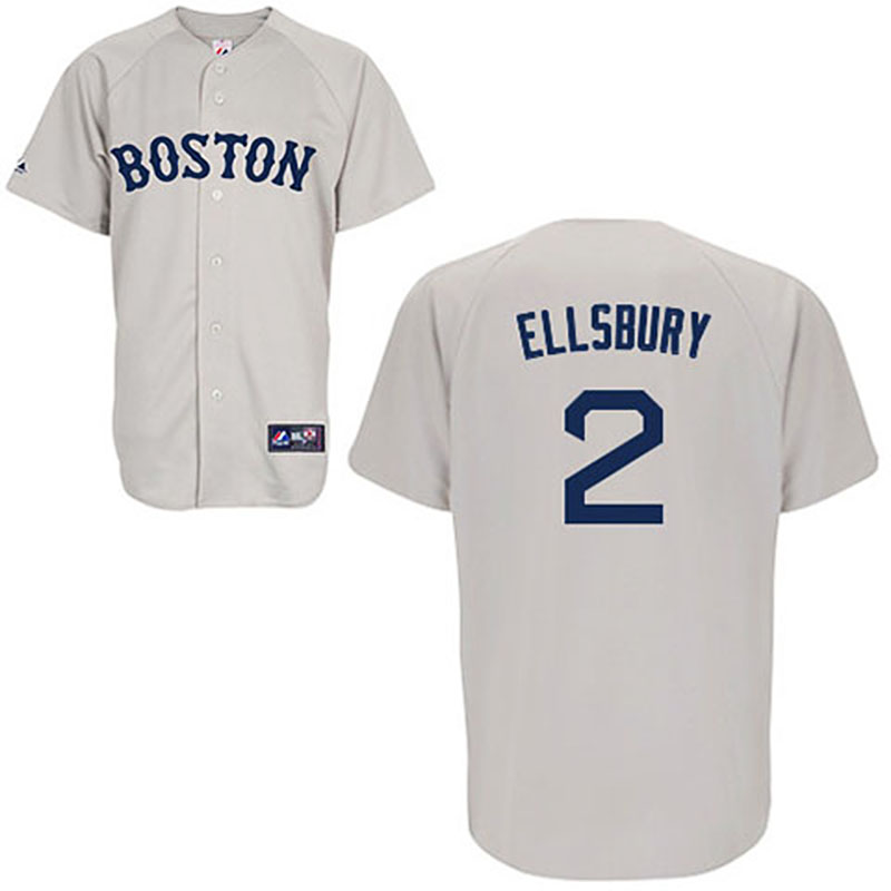 Boston Red Sox #2 Jacoby Ellsbury Grey Away Jersey