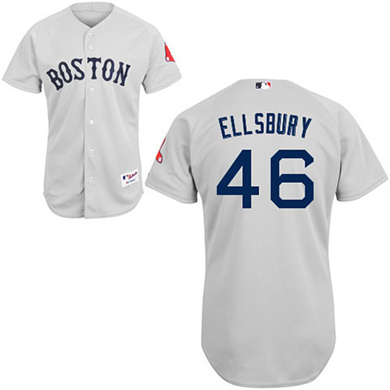 Boston Red Sox #46 Jacoby Ellsbury Grey Away Jersey