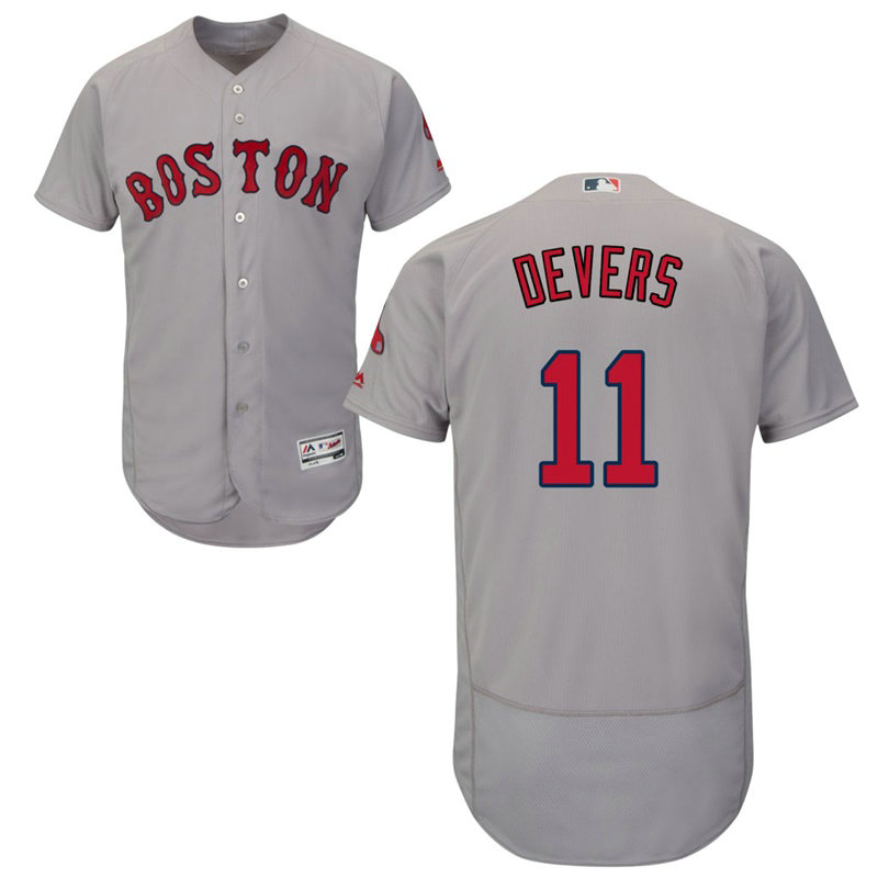 Boston Red Sox Rafael Devers #11 Grey Road Flex Base Jersey