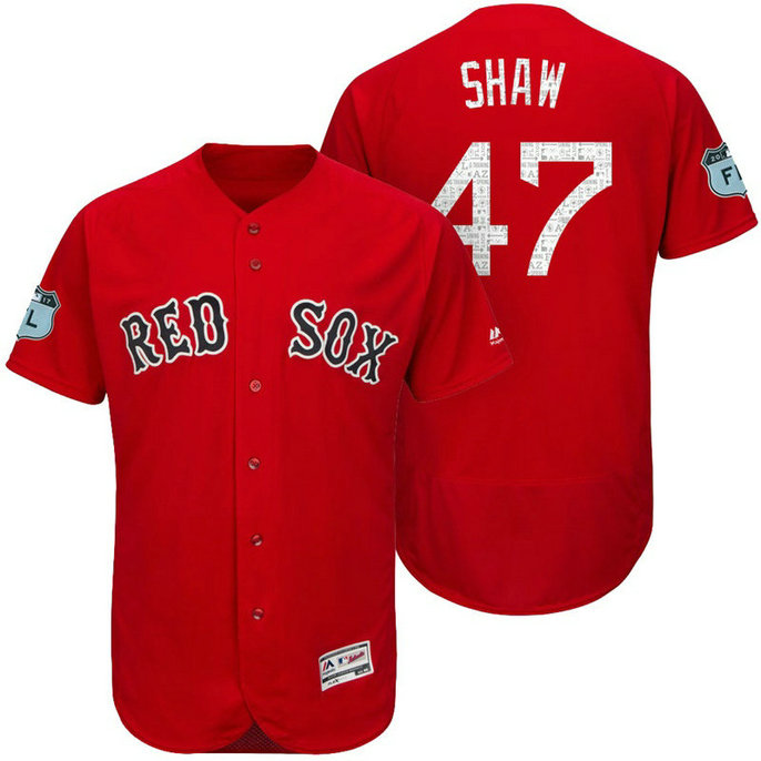 Boston Red Sox Travis Shaw #47 Red 2017 Spring Training Grapefruit League Patch Authentic Collection Flex Base Jersey Boston Red Sox Travis Shaw #47 Red 2017 Spring Training Grapefruit League Patch Authentic Collection Flex Base Jersey