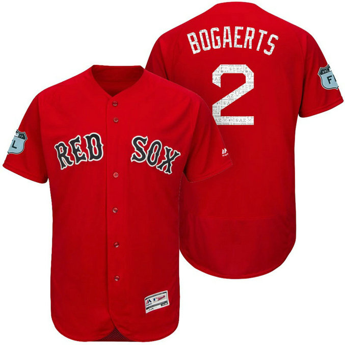 Boston Red Sox Xander Bogaerts #2 Red 2017 Spring Training Grapefruit League Patch Authentic Collection Flex Base Jersey Boston Red Sox Xander Bogaerts #2 Red 2017 Spring Training Grapefruit League Patch Authentic Collection Flex Base Jersey