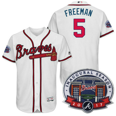 Atlanta Braves #5 Freddie Freeman White 2017 Flex Base All-Star Game Patch Jersey Atlanta Braves #5 Freddie Freeman White 2017 Flex Base All-Star Game Patch Jersey