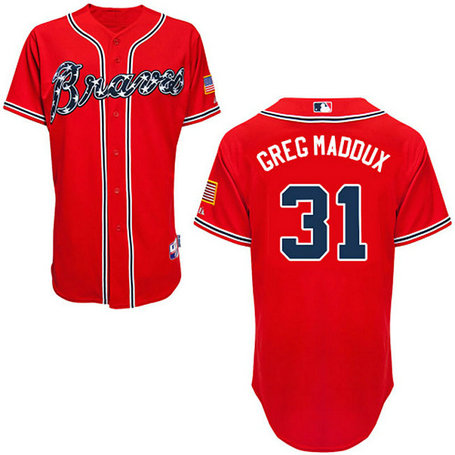 Atlanta Braves #31 Greg Maddux Authentic Red Alternate Cool Base Jersey Atlanta Braves #31 Greg Maddux Authentic Red Alternate Cool Base Jersey