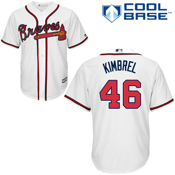 YOUTH Atlanta Braves #46 Craig KimbrelAuthentic White Home Cool Base Jersey YOUTH Atlanta Braves #46 Craig KimbrelAuthentic White Home Cool Base Jersey