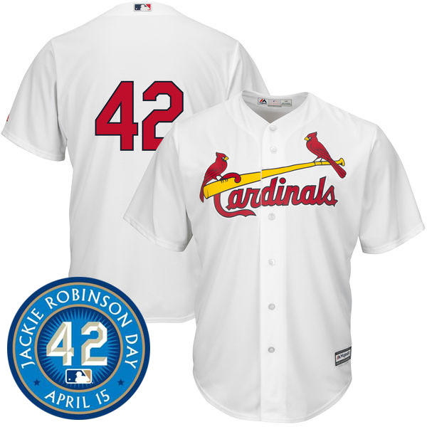 St. Louis Cardinals #42 Jackie Robinson White Cool Base Jersey