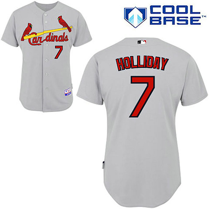 St. Louis Cardinals #7 Matt Holliday Grey Away Cool Base Jersey