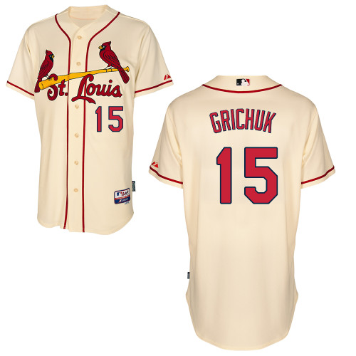 St. Louis Cardinals #15 Randal Grichuk Cream Cool Base Alternate Jersey St. Louis Cardinals #15 Randal Grichuk Cream Cool Base Alternate Jersey