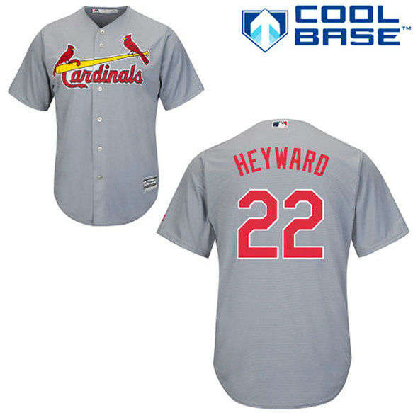 St. Louis Cardinals #22 Jason Heyward Authentic Grey Away Cool Base Jersey