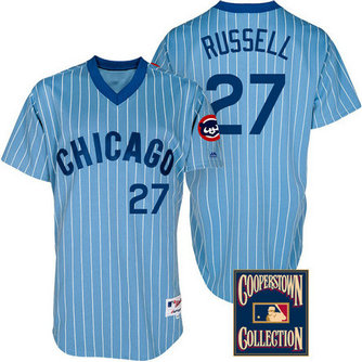 Chicago Cubs #27 Addison Russell Light Blue Throwback Turn Back The Clock Jersey Chicago Cubs #27 Addison Russell Light Blue Throwback Turn Back The Clock Jersey