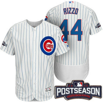 Chicago Cubs Anthony Rizzo #44 NL Central Champions White 2016 Postseason Patch Flex Base Jersey Chicago Cubs Anthony Rizzo #44 NL Central Champions White 2016 Postseason Patch Flex Base Jersey