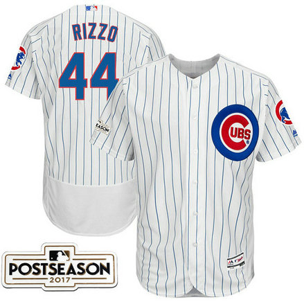Chicago Cubs Anthony Rizzo #44 White 2017 Postseason Patch Flex Base Jersey Chicago Cubs Anthony Rizzo #44 White 2017 Postseason Patch Flex Base Jersey