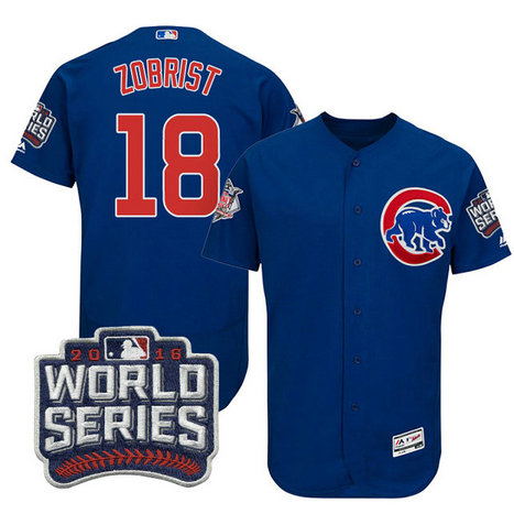 Chicago Cubs Ben Zobrist #18 Royal 2016 World Series Bound Flex Base Jersey Chicago Cubs Ben Zobrist #18 Royal 2016 World Series Bound Flex Base Jersey