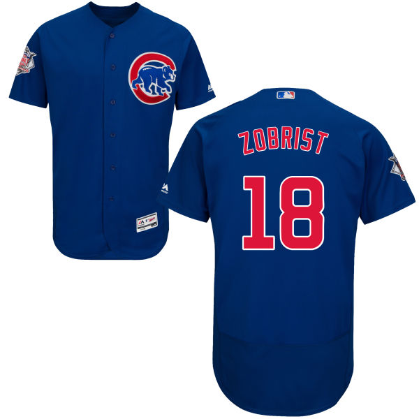 Chicago Cubs #18 Ben Zobrist Royal Flexbase Authentic Collection Jersey Chicago Cubs #18 Ben Zobrist Royal Flexbase Authentic Collection Jersey