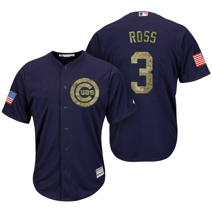 Chicago Cubs David Ross #3 Navy Camo Flag Patch Cool Base Jersey Chicago Cubs David Ross #3 Navy Camo Flag Patch Cool Base Jersey