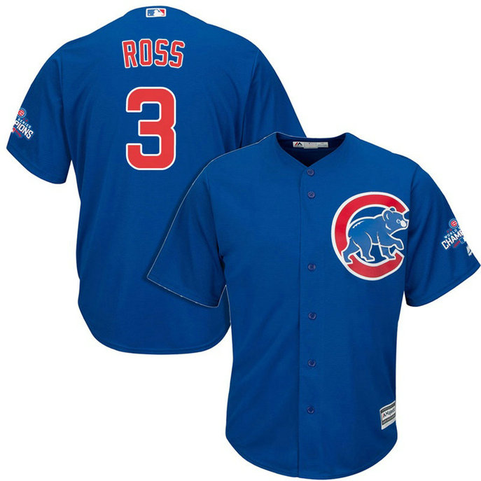 Chicago Cubs David Ross #3 Royal 2016 World Series Champions Cool Base Jersey Chicago Cubs David Ross #3 Royal 2016 World Series Champions Cool Base Jersey