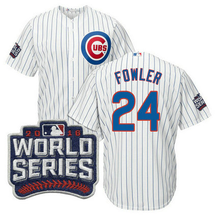 Chicago Cubs Dexter Fowler #24 White 2016 World Series Bound Cool Base Jersey Chicago Cubs Dexter Fowler #24 White 2016 World Series Bound Cool Base Jersey