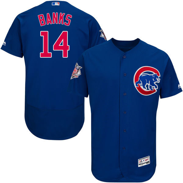 Chicago Cubs Ernie Banks #14 Royal Authentic Collection Flexbase Player Jersey Chicago Cubs Ernie Banks #14 Royal Authentic Collection Flexbase Player Jersey