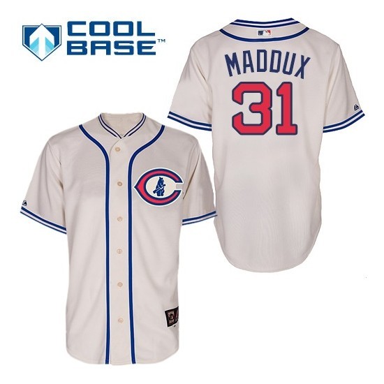 Chicago Cubs #31 Greg Maddux Cream 1929 Throwback Jersey Chicago Cubs #31 Greg Maddux Cream 1929 Throwback Jersey