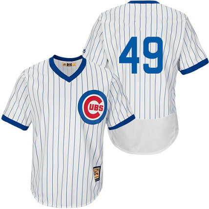Chicago Cubs #49 Jake Arrieta White Throwback Flexbase Authentic Collection Jersey Chicago Cubs #49 Jake Arrieta White Throwback Flexbase Authentic Collection Jersey