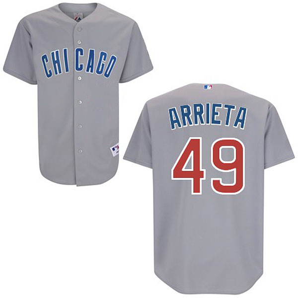 Chicago Cubs Jake Arrieta #49 Grey Cool Base Jersey Chicago Cubs Jake Arrieta #49 Grey Cool Base Jersey