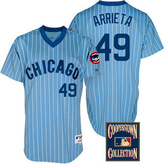 Chicago Cubs #49 Jake Arrieta Light Blue Throwback Turn Back The Clock Jersey Chicago Cubs #49 Jake Arrieta Light Blue Throwback Turn Back The Clock Jersey