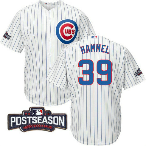 Chicago Cubs Jason Hammel #39 NL Central Division Champions White 2016 Postseason Patch Cool Base Jersey Chicago Cubs Jason Hammel #39 NL Central Division Champions White 2016 Postseason Patch Cool Base Jersey